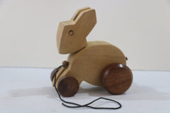 Wooden Rabbit Rattle – Safe & Natural Toy for Babies