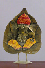 Iron Hand Painted Ganesh Decorative Showpiece