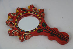 Mirror Magic – Hand-Painted Wooden Wall Mirror Balaji varanasi