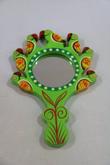 Mirror Magic – Hand-Painted Wooden Wall Mirror Balaji varanasi