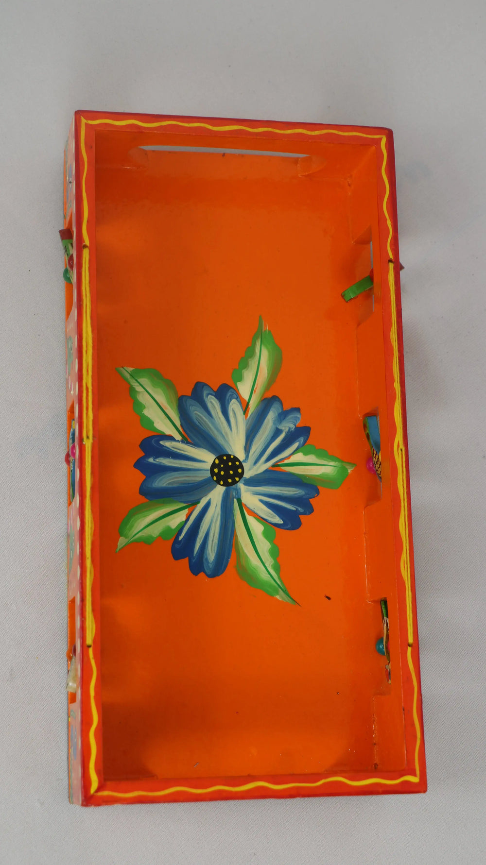 Artisan Hand-Painted Tray – Wooden Decorative Tray for Tea & Snacks Wooden Lacquerware