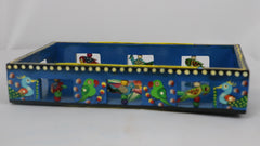 Artisan Hand-Painted Tray – Wooden Decorative Tray for Tea & Snacks