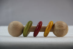 Non-Toxic Baby Rattle – Dumbbell Shape, Multicolor Fun