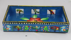 Artisan Hand-Painted Tray – Wooden Decorative Tray for Tea & Snacks