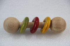 Non-Toxic Baby Rattle – Dumbbell Shape, Multicolor Fun