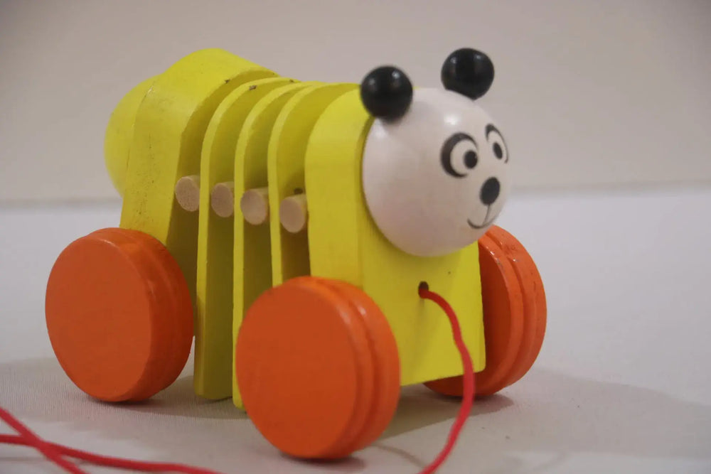 Wooden Animal Rattle – Panda Shaped Toy for Babies Wooden rattle toy