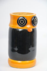 Wooden Owl Pen Stand – Artisan Carved Desk Accessory for Stylish Organization