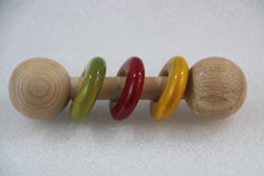 Non-Toxic Baby Rattle – Dumbbell Shape, Multicolor Fun