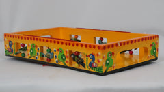 Artisan Hand-Painted Tray – Wooden Decorative Tray for Tea & Snacks