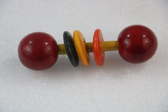 Non-Toxic Baby Rattle – Dumbbell Shape, Multicolor Fun