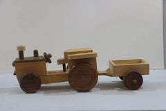 Wooden Farm Tractor Toy – Classic Pull-Along Vehicle Wooden Toys