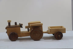 Wooden Farm Tractor Toy – Classic Pull-Along Vehicle