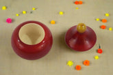 Sindoor or Kukum bharani Wooden Non-Toxic Color Wooden Lacquerware&toys