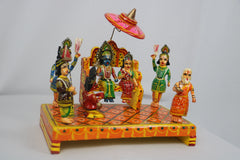 Lord Ram Daruvar in Wood – Artisan-Carved Hindu God Figurine