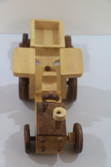 Wooden Farm Tractor Toy – Classic Pull-Along Vehicle