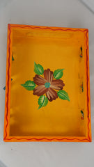 Artisan Hand-Painted Tray – Wooden Decorative Tray for Tea & Snacks
