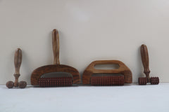 Natural Wooden Body Massager Combo – Set of 4 Ayurvedic Tools