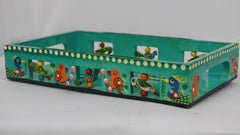 Artisan Hand-Painted Tray – Wooden Decorative Tray for Tea & Snacks