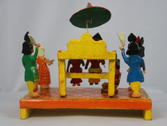 Lord Ram Daruvar in Wood – Artisan-Carved Hindu God Figurine