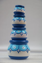 Channapatna Craft Pot Set – Handmade & Hand-Painted Wooden Decor Items