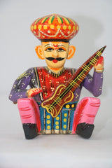 Hand-Painted Wooden Musician Figurines – 6-Piece Decorative Set