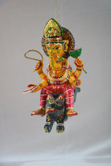 Decorative Wooden Ganesh Hanging – Handmade Spiritual Wall Accent
