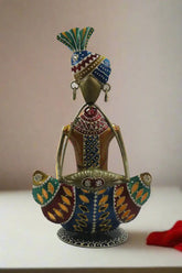 Iron Hand-Painted Musicians Men – Artistic Metal Figurines Iron Decorative