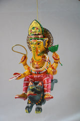 Decorative Wooden Ganesh Hanging – Handmade Spiritual Wall Accent