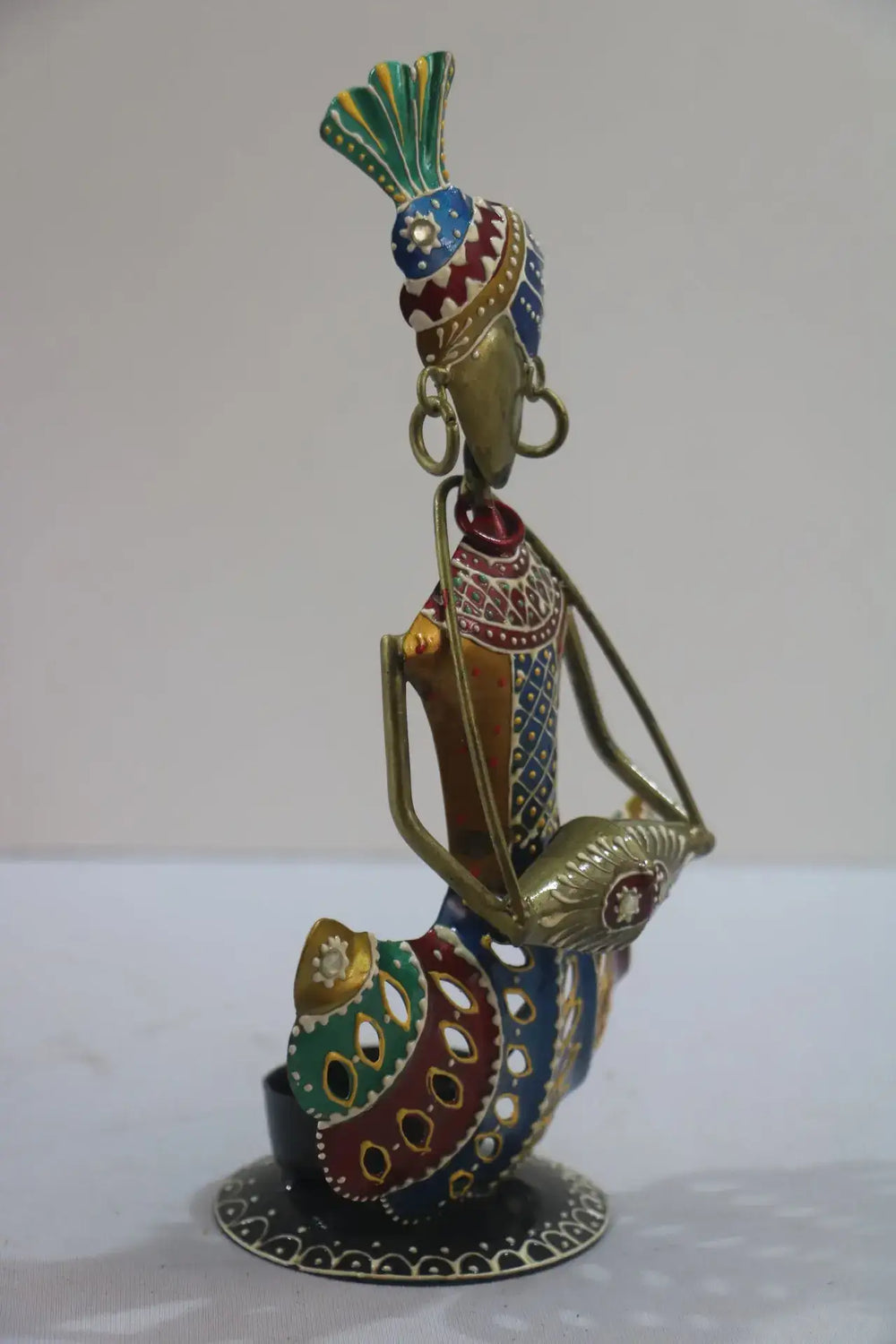 Iron Hand-Painted Musicians Men – Artistic Metal Figurines Iron Decorative