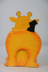 Colorful Cow-Themed Pen Stand – Handcrafted Wooden Desk Accessor