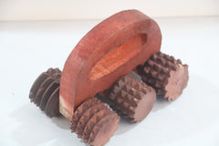 Natural Wooden Acupressure Massager – Handcrafted Wellness Therapy Tool