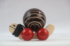 Channapatna Pulling Tortoise Toy – Traditional Wooden Craft for Kids