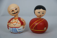 Spring Head Bobble Couple – Handcrafted & Painted Ethnic Indian Decor
