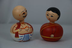 Spring Head Bobble Couple – Handcrafted & Painted Ethnic Indian Decor