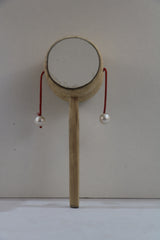 Wooden Handmade Damru Rattle – Traditional Musical Toy for Kids