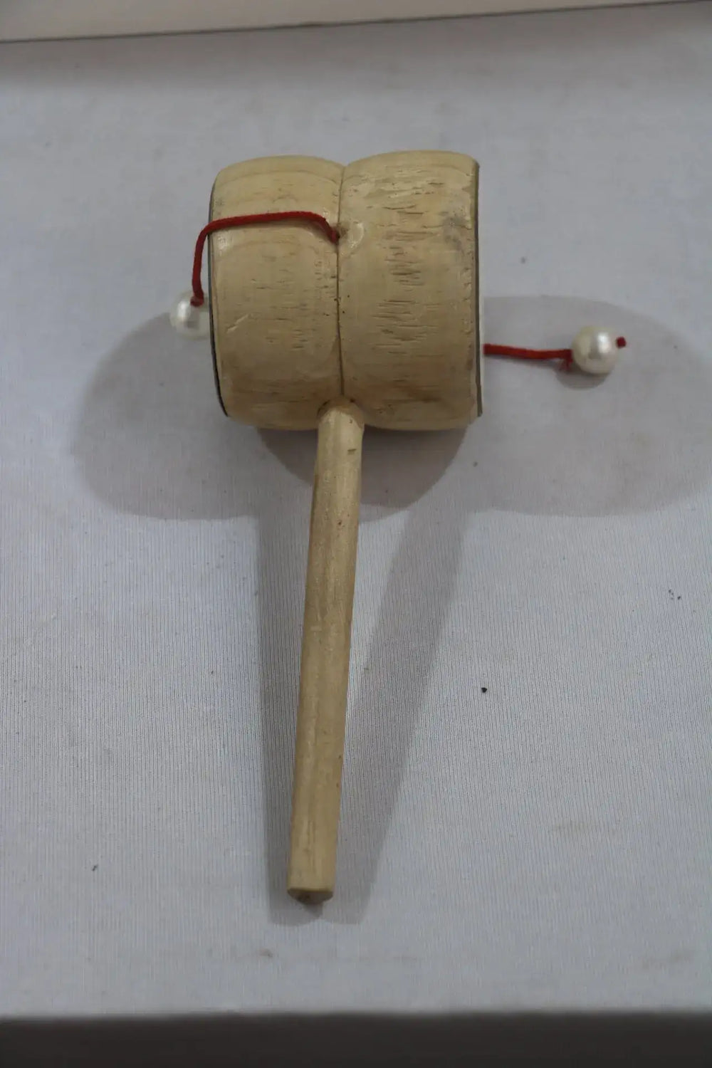 Wooden Handmade Damru Rattle – Traditional Musical Toy for Kids Wooden Toys