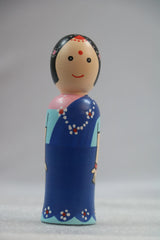 Beautiful Radha Peg Dolls – Traditional Handmade Art BHARAT HANDICRAFTS