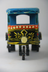 Wooden Auto Rickshaw Model – Handcrafted & Painted Toy or Decor