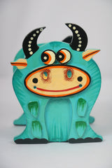 Colorful Cow-Themed Pen Stand – Handcrafted Wooden Desk Accessor