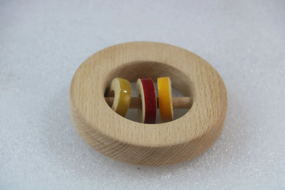Rattle for Kids Non-Toxic Colors Wooden Lacquerware&toys
