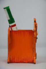 Colorful lion-Themed Pen Stand – Handcrafted Wooden Desk Accessor