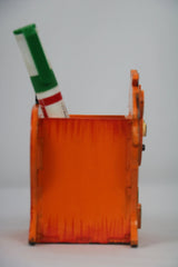 Colorful lion-Themed Pen Stand – Handcrafted Wooden Desk Accessor Balaji varanasi