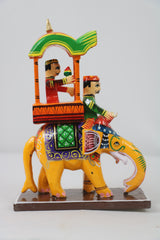 Traditional Ambari with Raja – Wooden Handcrafted Showpiece