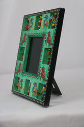 Handcrafted Wooden Parrot Photo Frame – Colorful Decorative Wall Accent Balaji varanasi