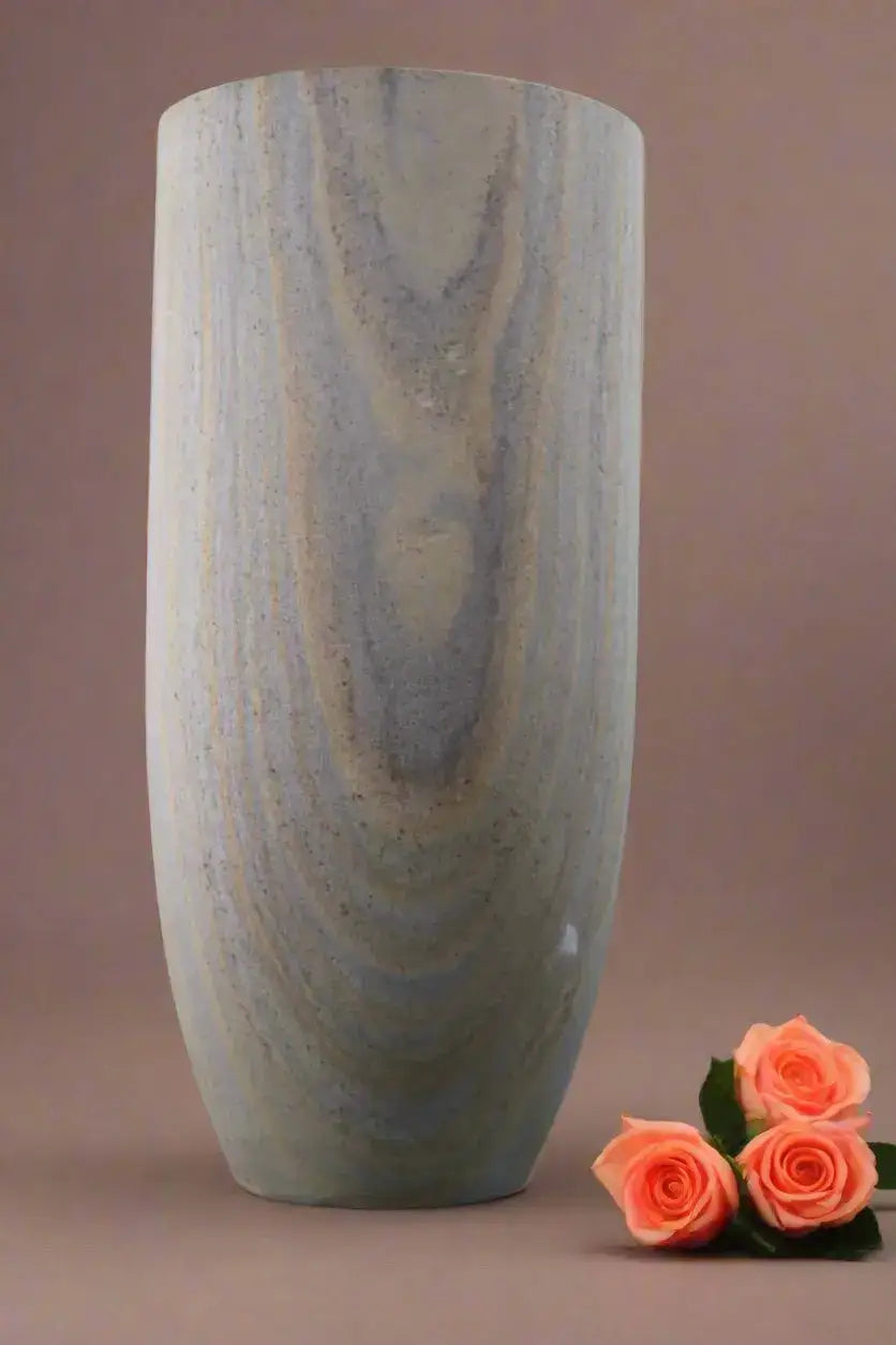 Polished Pink Marble Vase for Fresh or Dried Flowers Single Marble Soft Stone