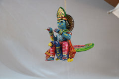 Handcrafted Flying Karthikeya Wall Hanging – Divine Peacock Ride