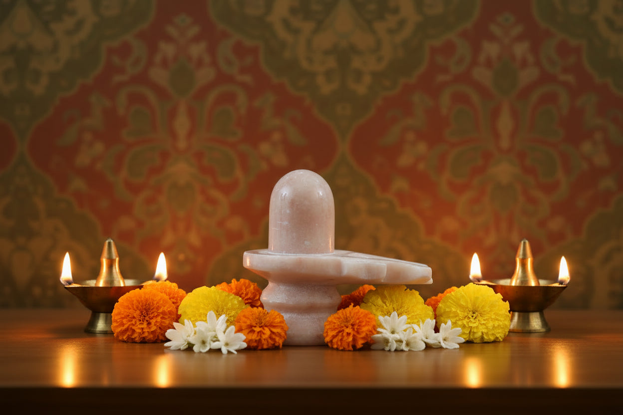 Handcrafted Marble Shiva Lingam-Spiritual Home Temple Idol Marble Soft Stone