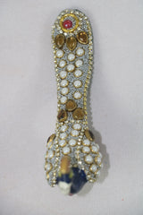 Hand-Painted Metal Peacock with Stone Work | Decorative Art Figurine maruthi handicrafts