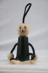 Handpainted Wooden Mouse Hanging Dolls with Non-Toxic Colors