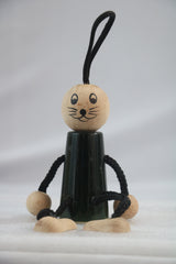 Handpainted Wooden Mouse Hanging Dolls with Non-Toxic Colors